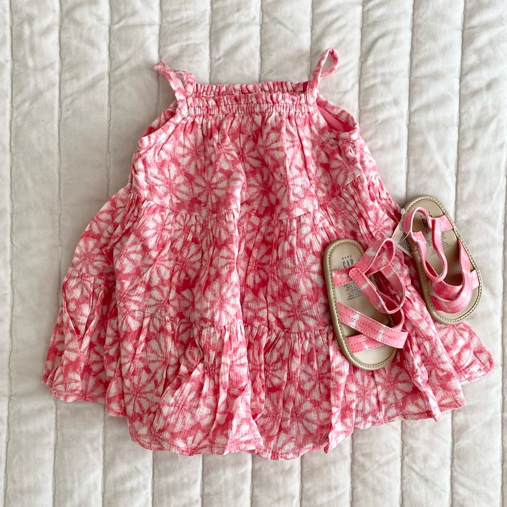 Baby Floral dress & sandals